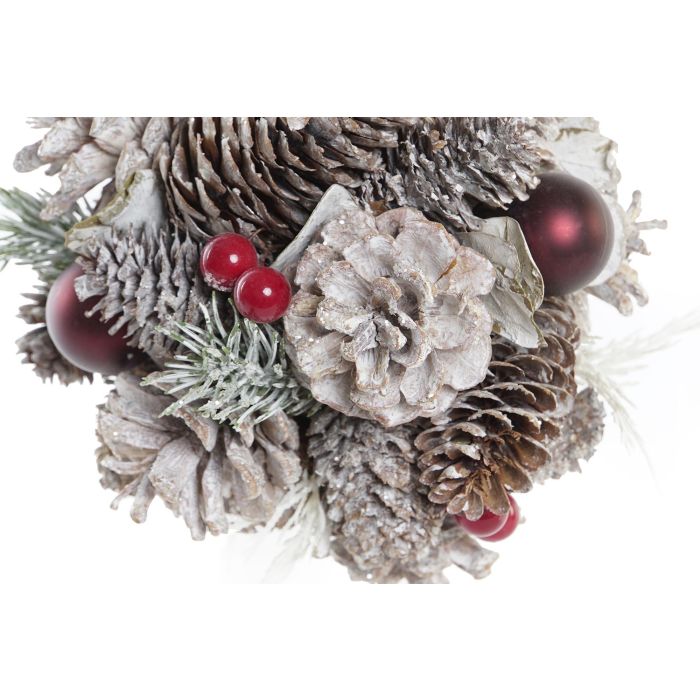 DKD Home Decor Set de 6 Bolas de Navidad para Decoración Temática Alpina con Piñas Naturales Blanco Rojo 14x14x14 cm 2 DKD Home Decor Set de 6 Bolas de Navidad para Decoración Temática Alpina con Piñas Naturales Blanco Rojo 14x14x14 cm 2