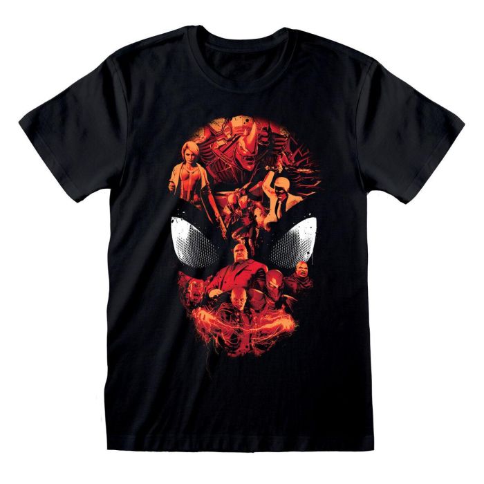 Camiseta de Manga Corta Spider-Man Character Roster Negro Unisex 0 Camiseta de Manga Corta Spider-Man Character Roster Negro Unisex 0