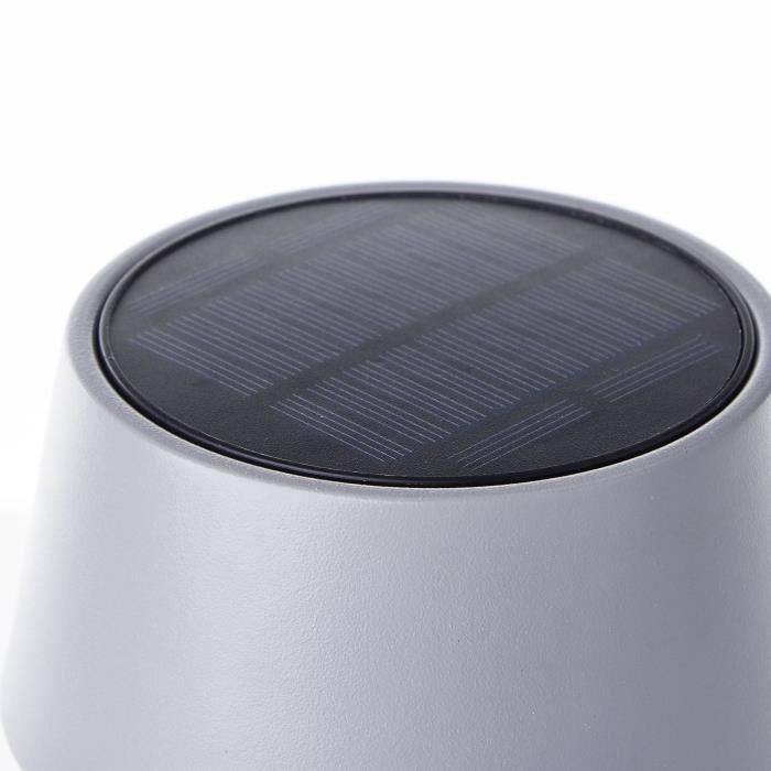 Lámpara de mesa para exterior - BRILLIANT - PICCO - LED y solar - Metal y plástico - 5 W - Gris esmerilado 3 Lámpara de mesa para exterior - BRILLIANT - PICCO - LED y solar - Metal y plástico - 5 W - Gris esmerilado 3