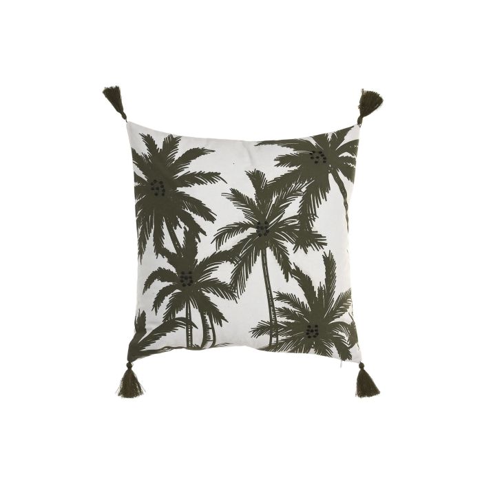 Cojin Boho DKD Home Decor Blanco Verde 45 x 45 cm (2 Unidades) 0 Cojin Boho DKD Home Decor Blanco Verde 45 x 45 cm (2 Unidades) 0