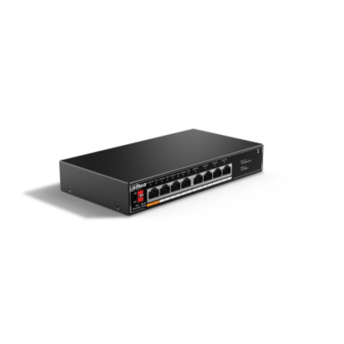 Dahua Technology SF1008LP Interruptor PoE No Administrado L2 Fast Ethernet 8 Puertos (4 PoE) 10/100Mbps Negro Montaje Mural