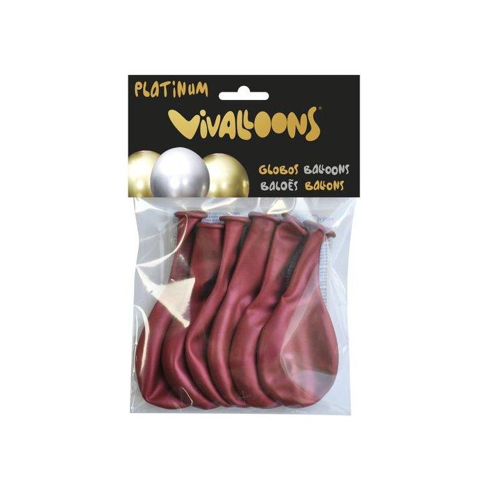 Blanca Globo 100% Latex Biodegradable Rojo Medianoche Blister 6 Unidades