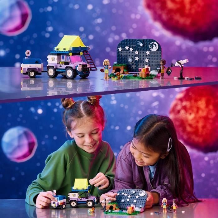 LEGO 42603 Friends Furgoneta Camper para Observar las Estrellas, Juguete para Niños, con Figuras de Animales y Minimuñecas 4