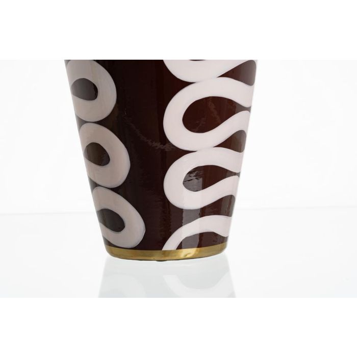 Tibor Blanco-Marrón Porcelana Decoración 19 X 19 X 48 cm