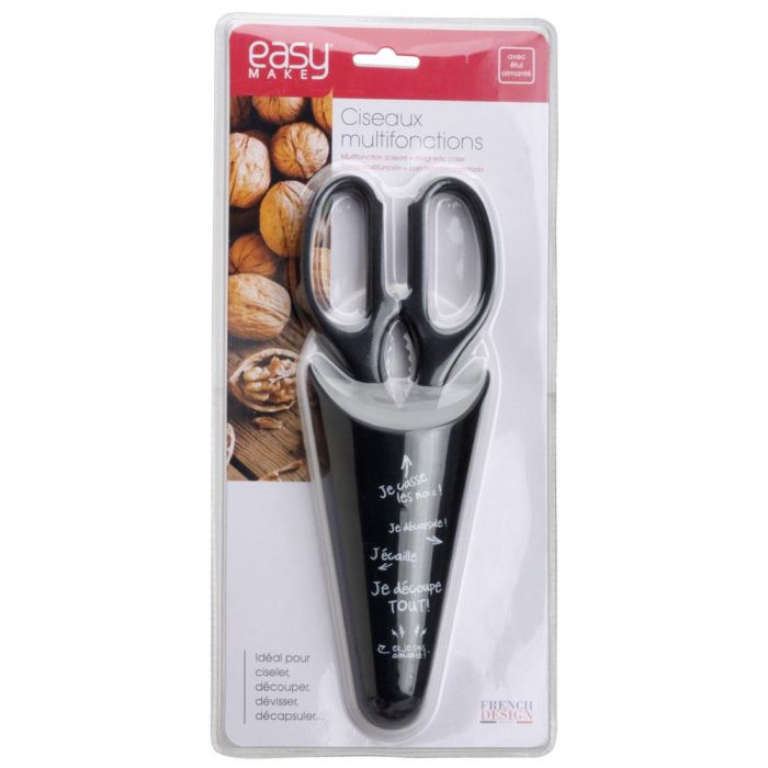 Easy Make Tijeras Multifunción con Imán para Nevera: Cortar, Cascar, Abrir Botellas y Más 0 Easy Make Tijeras Multifunción con Imán para Nevera: Cortar, Cascar, Abrir Botellas y Más 0