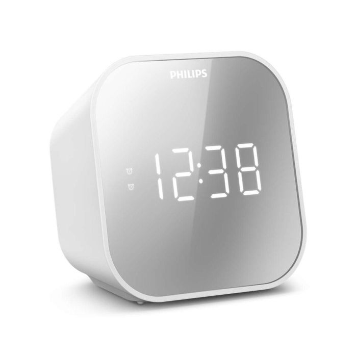 Philips TAR4406/12 Reloj despertador digital con radio FM, pantalla LED, carga USB y vibrador, color Blanco 26 Philips TAR4406/12 Reloj despertador digital con radio FM, pantalla LED, carga USB y vibrador, color Blanco 26
