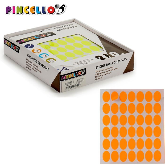 Etiquetas Adhesivas Ovaladas 17x24 mm Surtidas - Pincello (120 Unidades) 2 Etiquetas Adhesivas Ovaladas 17x24 mm Surtidas - Pincello (120 Unidades) 2