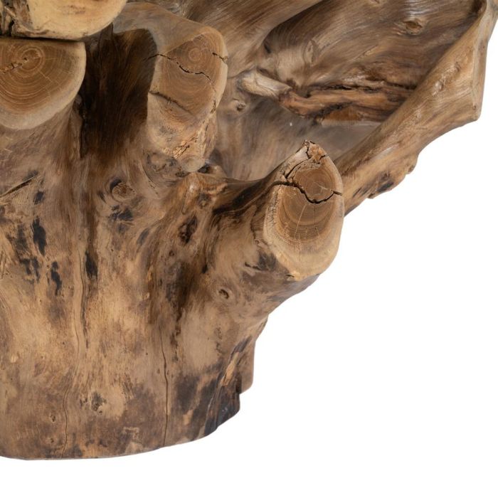 Mesa Centro Natural Madera / Cristal 90 X 90 X 45 cm