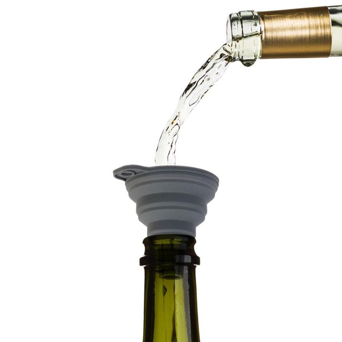 Cook Concept Embudo Retráctil de Silicona para Botellas y Recipientes - Compacto y Plegable 3