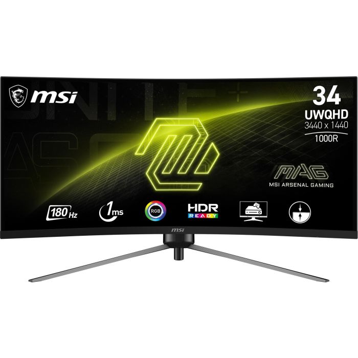 MSI Monitor Gaming MAG 345CQRDE 34" UWQHD Curvo 180Hz TFT