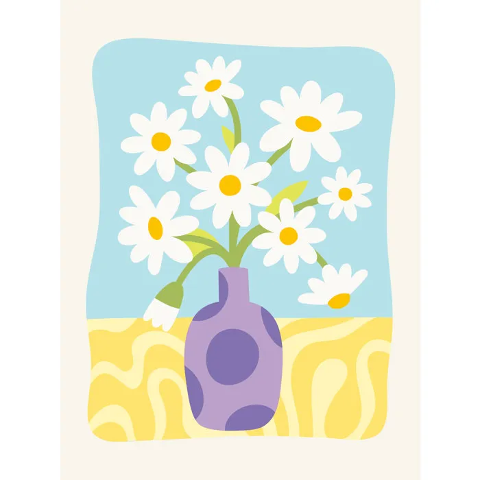 Ravensburger Kit de Pintura CreArt por Números para Adultos, Camomiles 12023138, Lienzo 18x24 cm, Actividad Relajante y Creativa