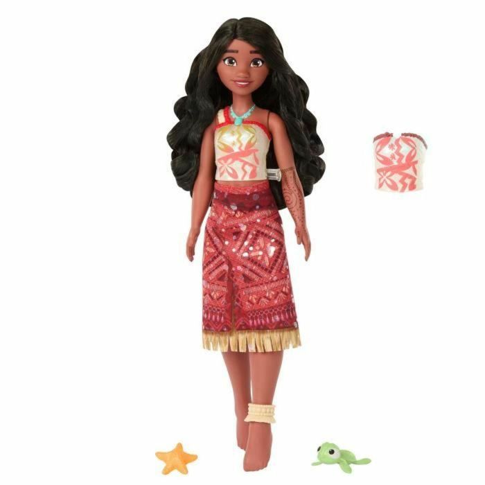 Disney Princess Muñeca Nadadora Vaiana 2 Corpiño que Cambia de Color JFF09
