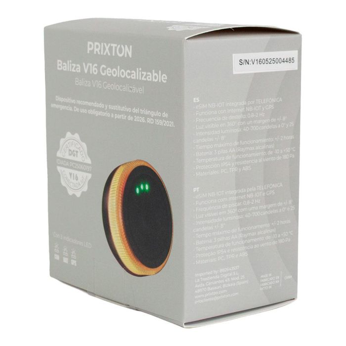 Prixton Baliza de Emergencia V16 Homologada Conectada Geolocalizable DGT 3.0 5