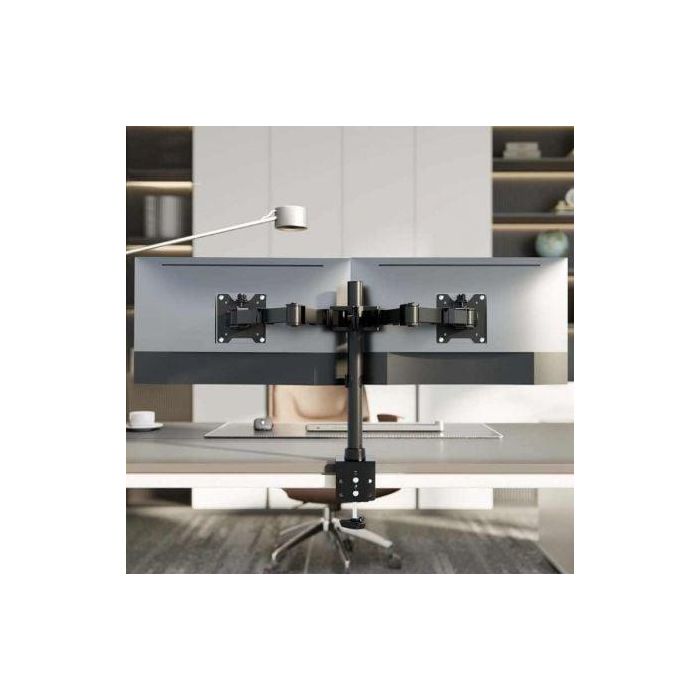 AISENS - SOPORTE DE MESA ECO GIRATORIO E INCLINABLE PARA MONITOR/TV 20KG (3 PIVOTES, 2 BRAZOS) DE 17-35, NEGRO 3 AISENS - SOPORTE DE MESA ECO GIRATORIO E INCLINABLE PARA MONITOR/TV 20KG (3 PIVOTES, 2 BRAZOS) DE 17-35, NEGRO 3