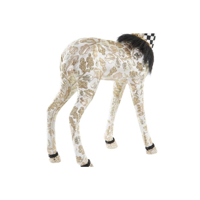 DKD Home Decor Figura Decorativa de Navidad Reno Moderna en Poliéster Dorado y Negro, Medidas 18x35x55 cm 2 DKD Home Decor Figura Decorativa de Navidad Reno Moderna en Poliéster Dorado y Negro, Medidas 18x35x55 cm 2