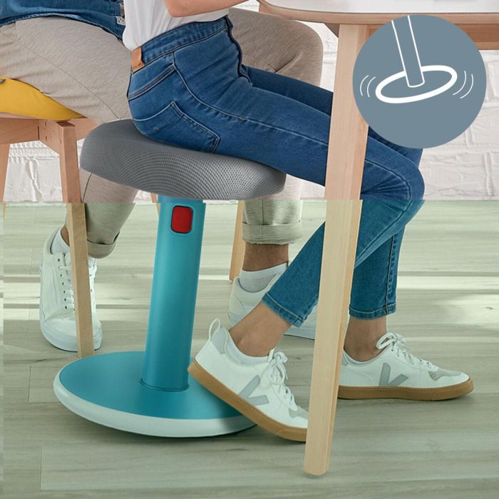 Taburete Ergonómico Leitz Ergo Cosy Active Azul Plástico 1