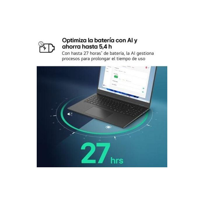 Portátil LG Gram 15Z80T-G.AU75B Ryzen AI 7-350/ 16GB/ 512GB SSD/ 15.6"/ Win11 2 Portátil LG Gram 15Z80T-G.AU75B Ryzen AI 7-350/ 16GB/ 512GB SSD/ 15.6"/ Win11 2