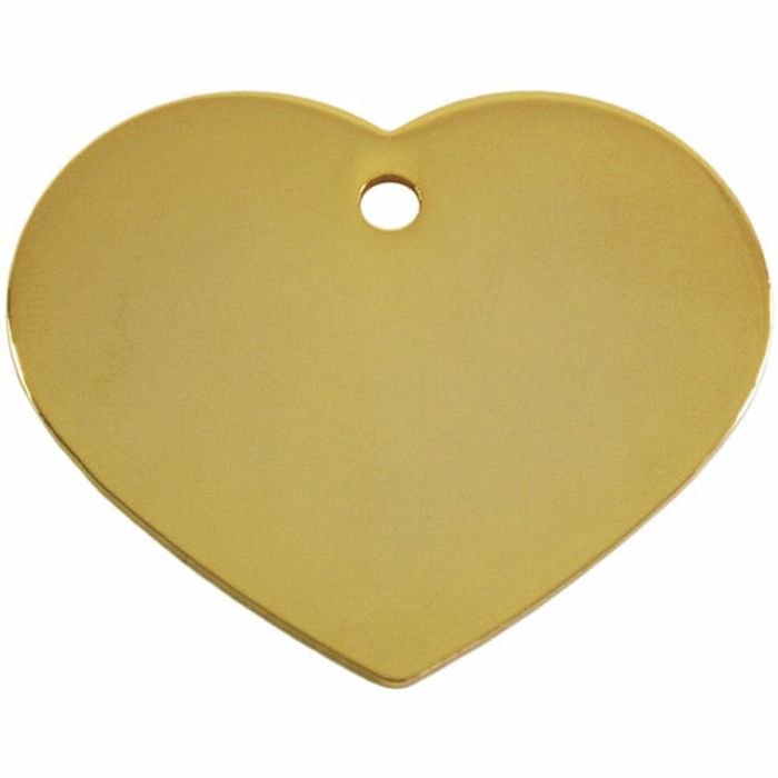 Placa identificativa para collar Imarc Heart Amarillo Dorado 1
