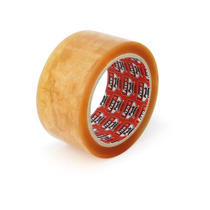 Cinta De Embalaje Fixo Pack Pp Caucho Rollo 132X50 Transparente (Set de 36)