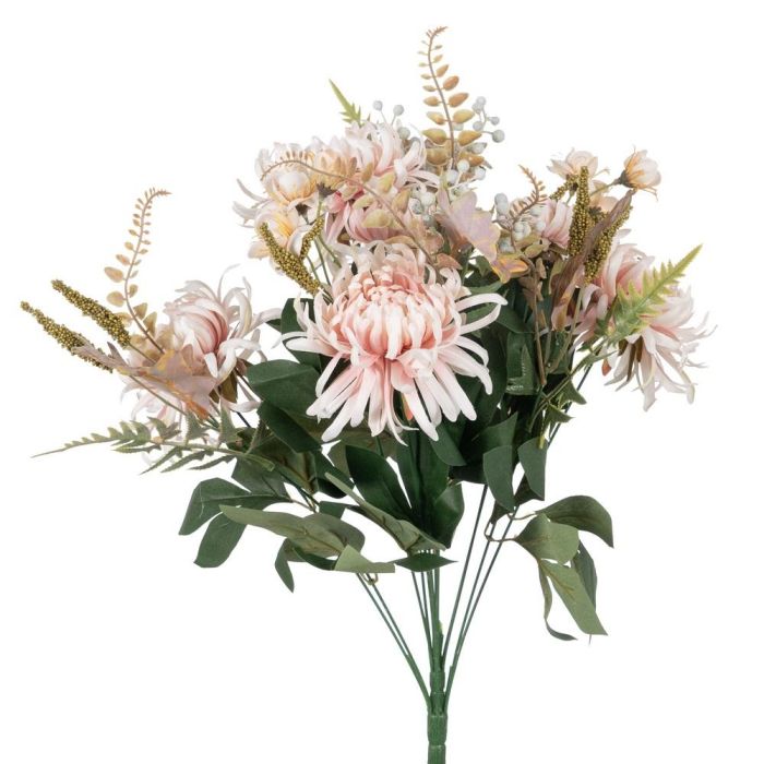 Bouquet Crisantemo Rosa Pvc-Tejido 52 cm