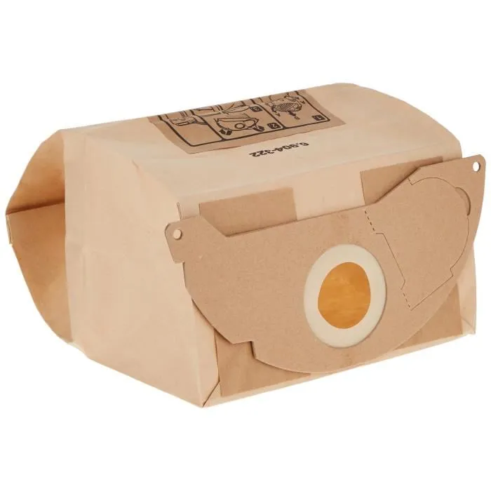 KÄRCHER Bolsa de filtro de papel, paquete de 5, compatible con modelos WD2200 / A2003 / 2004 / 2054Me 2