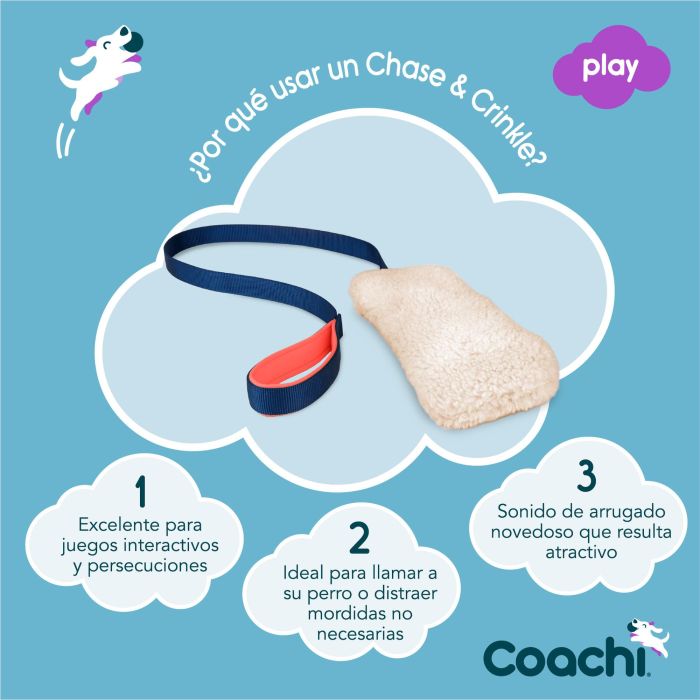 Coachi Chase & Crinkle Borrego: Juguete de Adiestramiento Suave y Arrugado para Perros y Cachorros, Ideal para Perseguir y Recompensar, Azul-Coral 3 Coachi Chase & Crinkle Borrego: Juguete de Adiestramiento Suave y Arrugado para Perros y Cachorros, Ideal para Perseguir y Recompensar, Azul-Coral 3