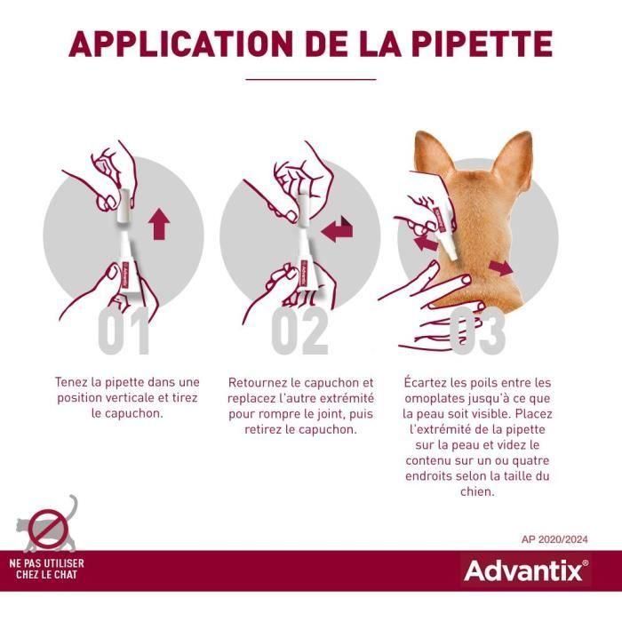 Pipetas antiparasitarias ADVANTIX 6: para perros pequeños de 4 a 10 kg 2