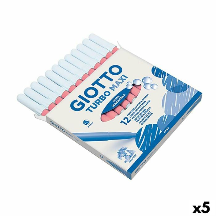 Set de Rotuladores Giotto Turbo Maxi Rosa (5 Unidades) Set de Rotuladores Giotto Turbo Maxi Rosa (5 Unidades)
