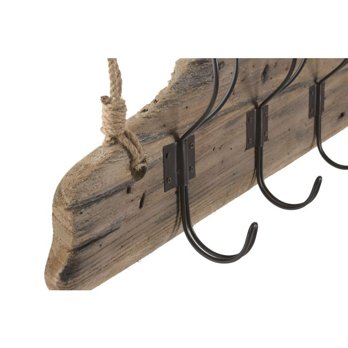 DKD Home Decor Perchero Natural Negro 91 x 23 x 12 cm (2 Unidades) DKD Home Decor Perchero Natural Negro 91 x 23 x 12 cm (2 Unidades)