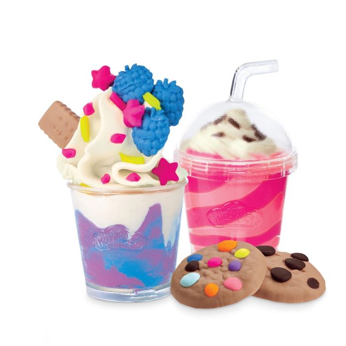 Hasbro F5836 Play-Doh Super Cafetería de Juguete con 8 botes plastilina y 20 accesorios para crear bebidas y postres, Edad +3 años 4