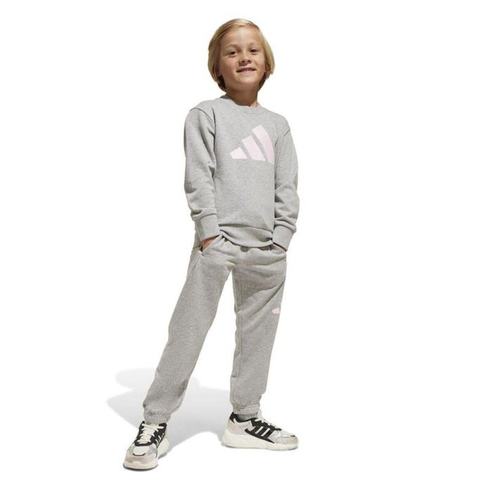Chándal Infantil Adidas Lk Bl French Terry Jog Gris 4