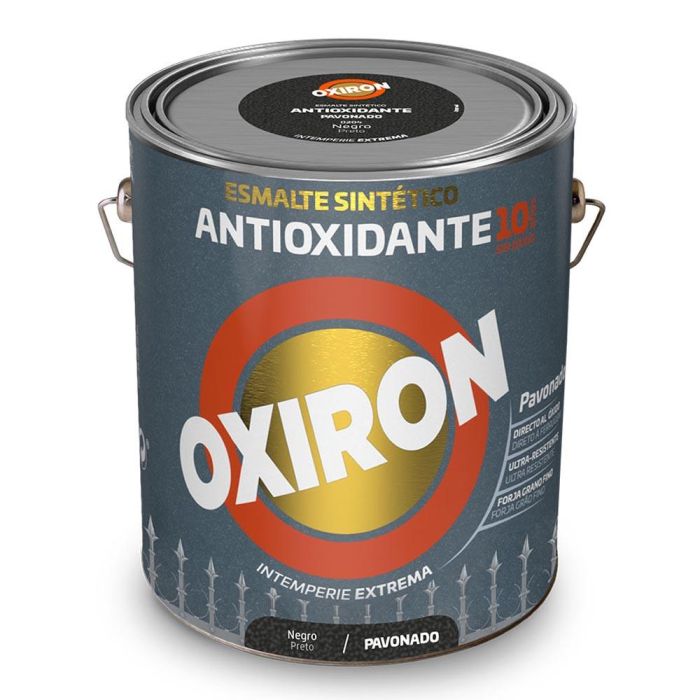 Esmalte sintético metálico antioxidante oxiron negro pavonado 4l titan 5809045