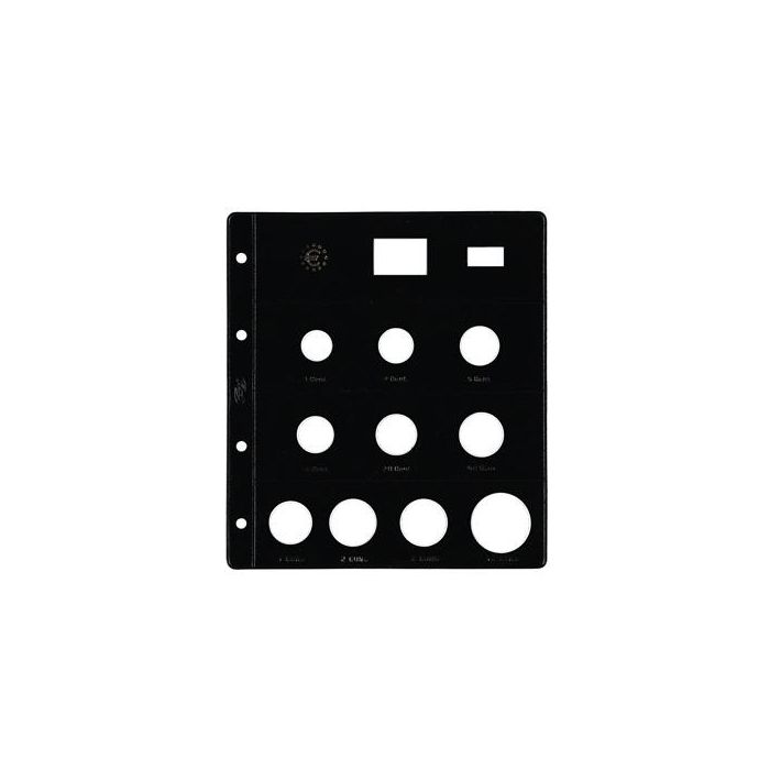 Funda Para Album De Monedas Pardo Tipo Claraboya Euros 10 Aloj. (Especial 2+12 ) (Set de 12)