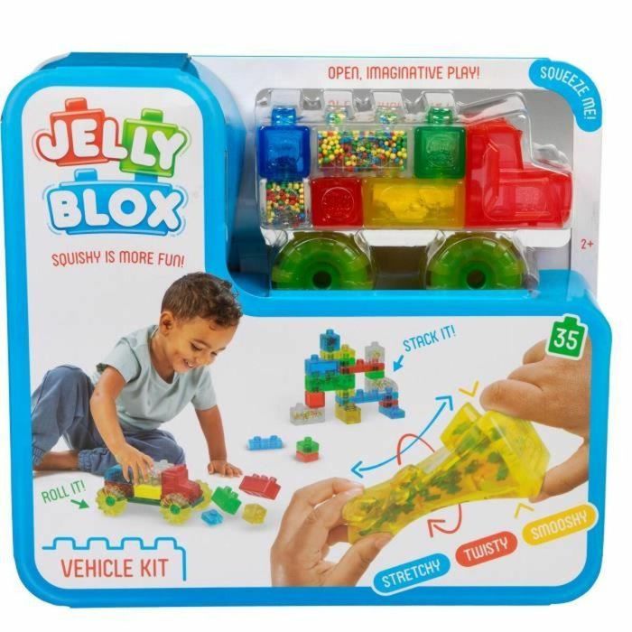 Goliath GOL8720077316942 Jelly Blox Vroom Truck Kit - Bloques de Construcción Blandos con Vehículos para Niños de 2 años Goliath GOL8720077316942 Jelly Blox Vroom Truck Kit - Bloques de Construcción Blandos con Vehículos para Niños de 2 años