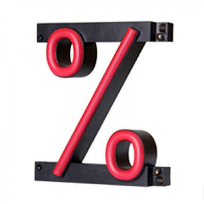 Signo LED Neon % Ancho 128Mm Alto 161Mm Fondo 38Mm - - Signo LED Neon % Ancho 128Mm Alto 161Mm Fondo 38Mm - -