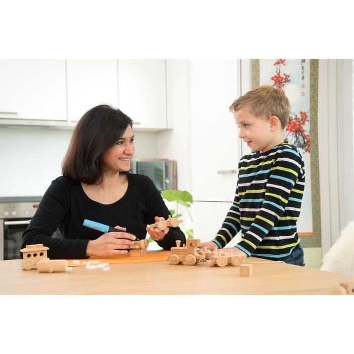 Bosch Pistola de Pegamento Adhesivo Compacta Ø 7 mm Calentamiento <1 min con 20 Barras, 2 Baterías AA y Cargador USB Azul 4