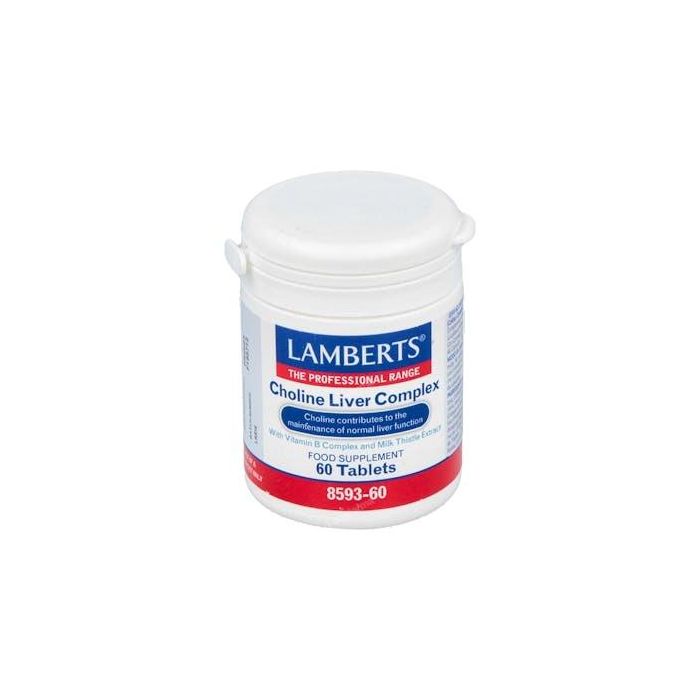 LAMBERTS Choline Liver Complex Colina y Vitaminas B, Cardo Mariano 60 Comprimidos para Hígado
