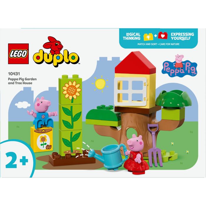 LEGO 10431 Duplo Jardín y Casa del Árbol de Peppa y George Pig – Set de Construcción para Preescolares Actividades al Aire Libre 11