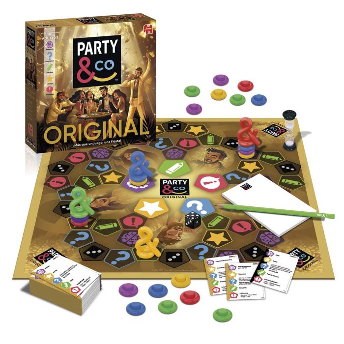 Diset Party & Co. Original Juego de Mesa para Toda la Familia +14 Años. Edición Española con 2000 Pruebas y Preguntas, 3+ Jugadores