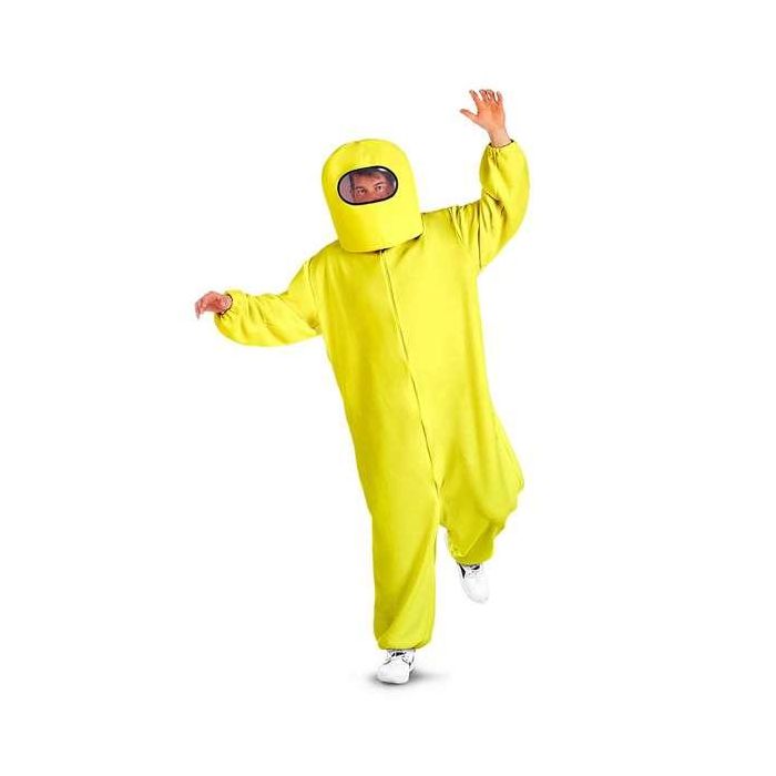 My Other Me Disfraz Among Us Impostor Amarillo Talla XL con Escafandra y Traje
