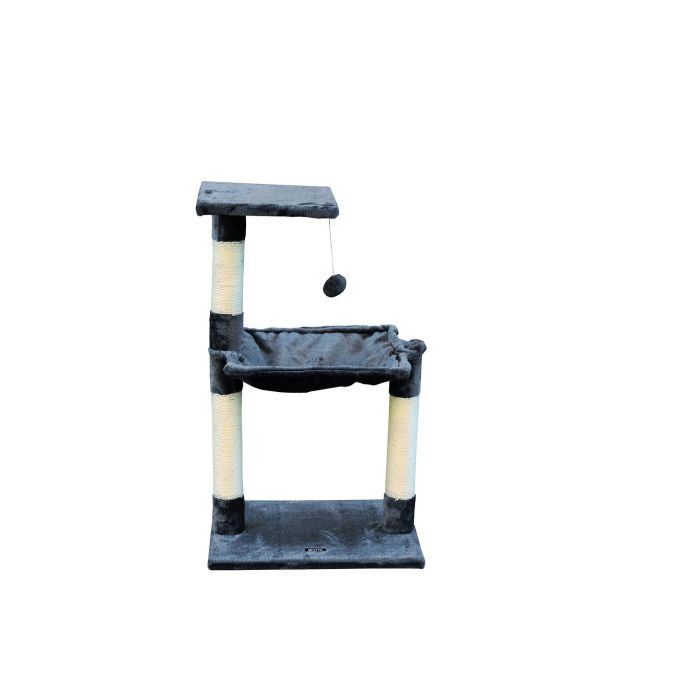 Gloria Árbol Rascador para Gatos Sena Gris Claro | Múltiples Postes de Sisal, Hamaca Suave y Plataforma Alta para Descanso 1