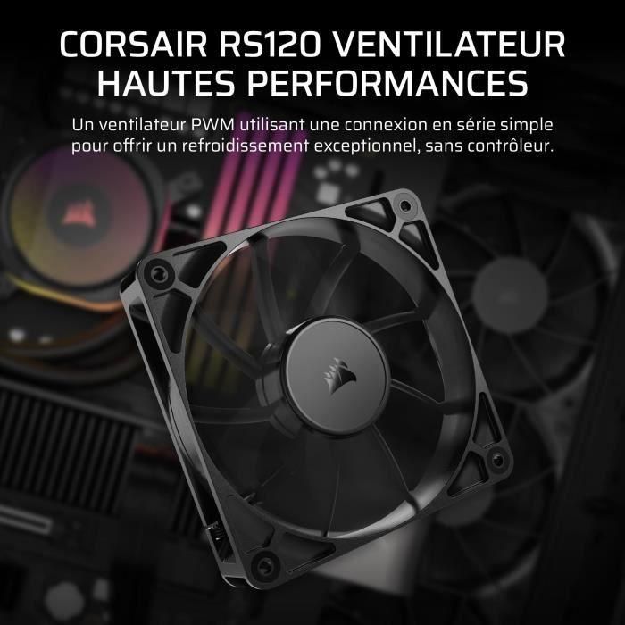Corsair RS120 Ventilador PWM de 120 mm para PC - Enfriamiento Silencioso y Eficiente, Máximo Flujo de Aire, Negro, Conector 4 pines 1 Corsair RS120 Ventilador PWM de 120 mm para PC - Enfriamiento Silencioso y Eficiente, Máximo Flujo de Aire, Negro, Conector 4 pines 1
