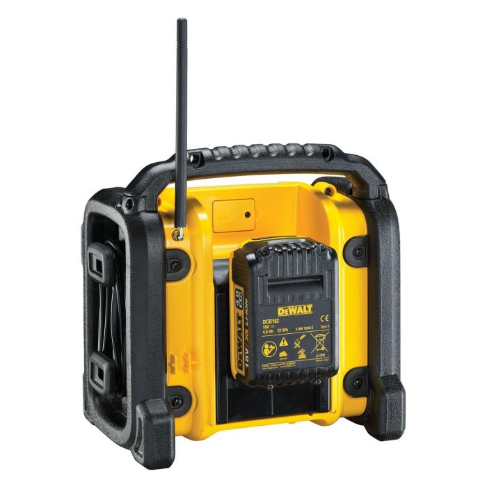 DeWALT Radio Portátil Digital DCR020-QW con DAB+ y FM, compatible con baterías 10.8V-18V, color Negro/Amarillo DeWALT Radio Portátil Digital DCR020-QW con DAB+ y FM, compatible con baterías 10.8V-18V, color Negro/Amarillo