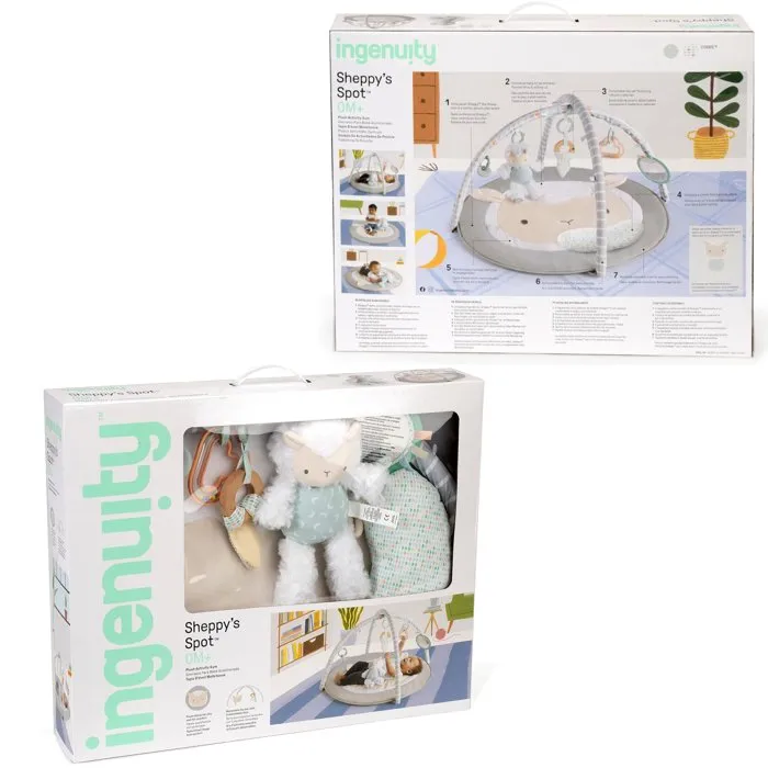 Ingenuity Gimnasio de Felpa Sheppy's Spot con Cojín de Apoyo y 5 Juguetes Extraíbles 5