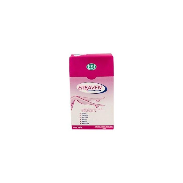 TREPATDIET-ESI Erbaven Pocket Drink 16Sbrs. Suplemento Bebible para Circulación con Rusco y Centella Asiática Sabor Limón