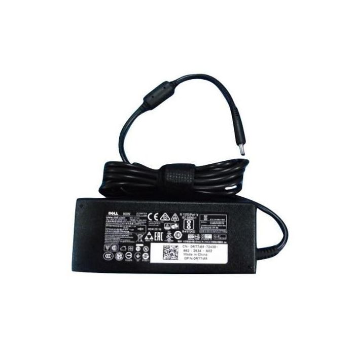 Dell Adaptador AC Original 90W para Portátiles Dell con Cable de Corriente de 1.83m - Cargador de Repuesto para Oficina y Hogar