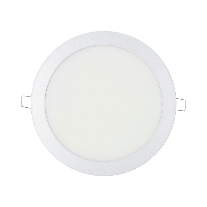 Edm Downlight LED Empotrable Redondo 20 W Luz Fría 6400 K 1500 lm Cromado Ø22,5 cm 1