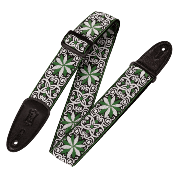 Correa Levy'S Hootenanny Series Poly Jacquard 2" - Floral Verde Y Blanco Levys 4