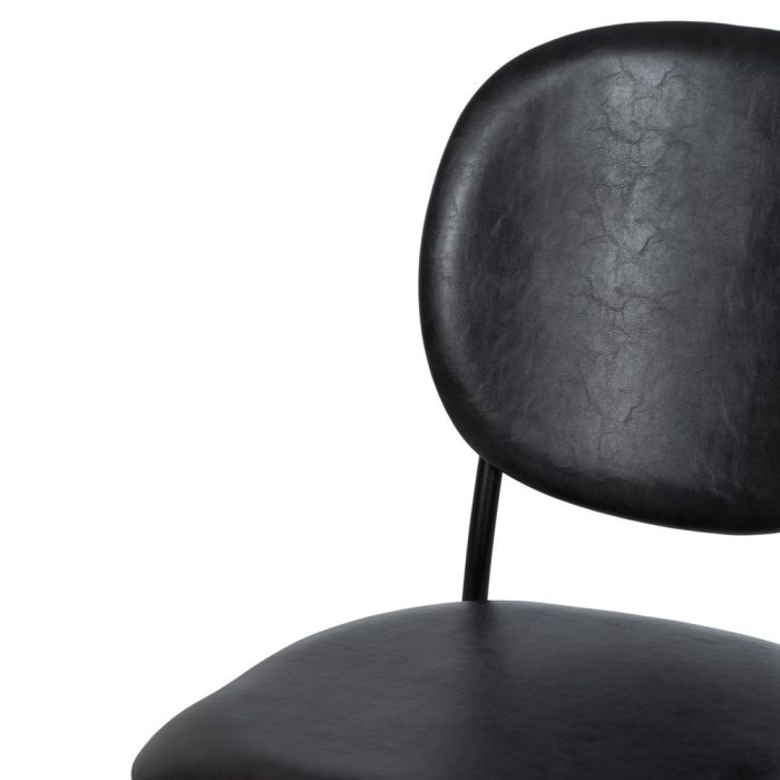 Silla Negro Pu/Metal Salón 48 X 53 X 84 cm