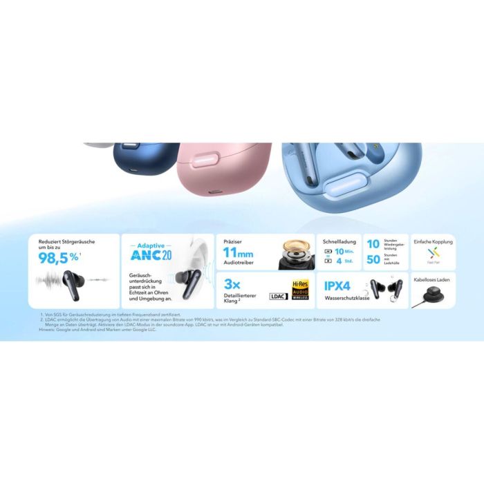Auriculares Anker A3947G11 Negro 10 Auriculares Anker A3947G11 Negro 10